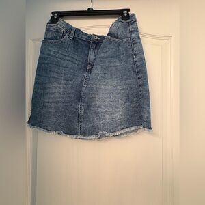 Denim Blue A-Line Mini Skirt